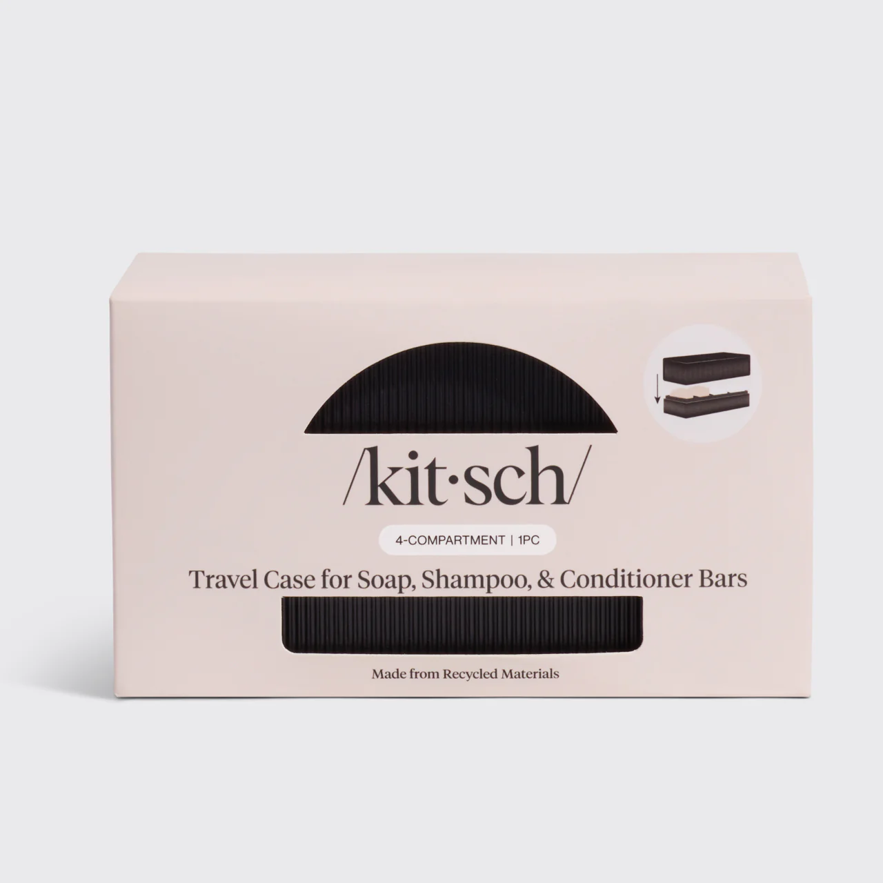 4-Compartment Travel Case - Black - Image 3