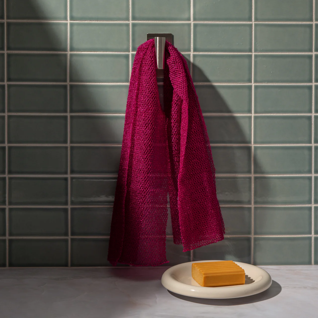 Berry Pink African Net Sponge - Image 4