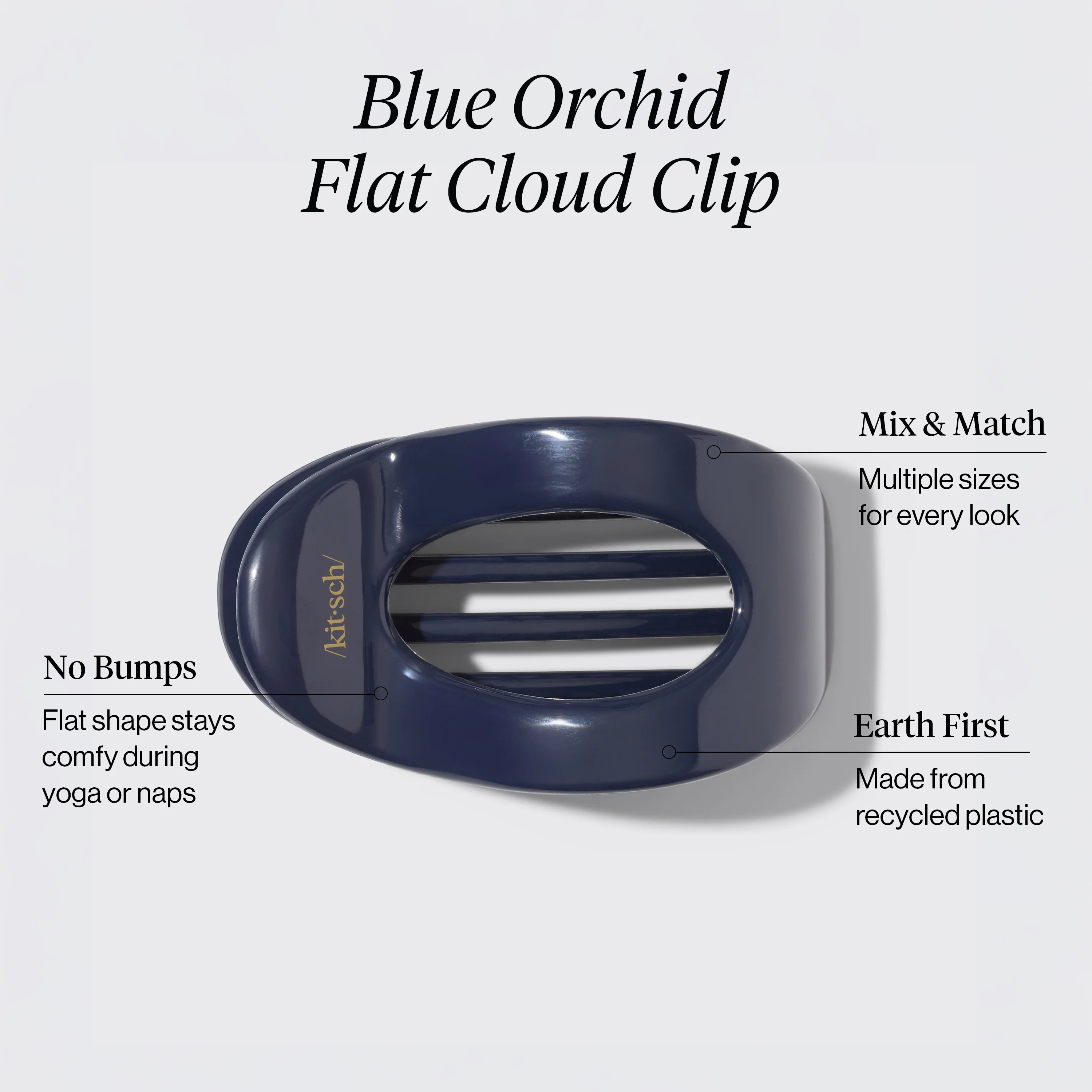 Blue Orchid Flat Cloud Clip - Large - Image 4
