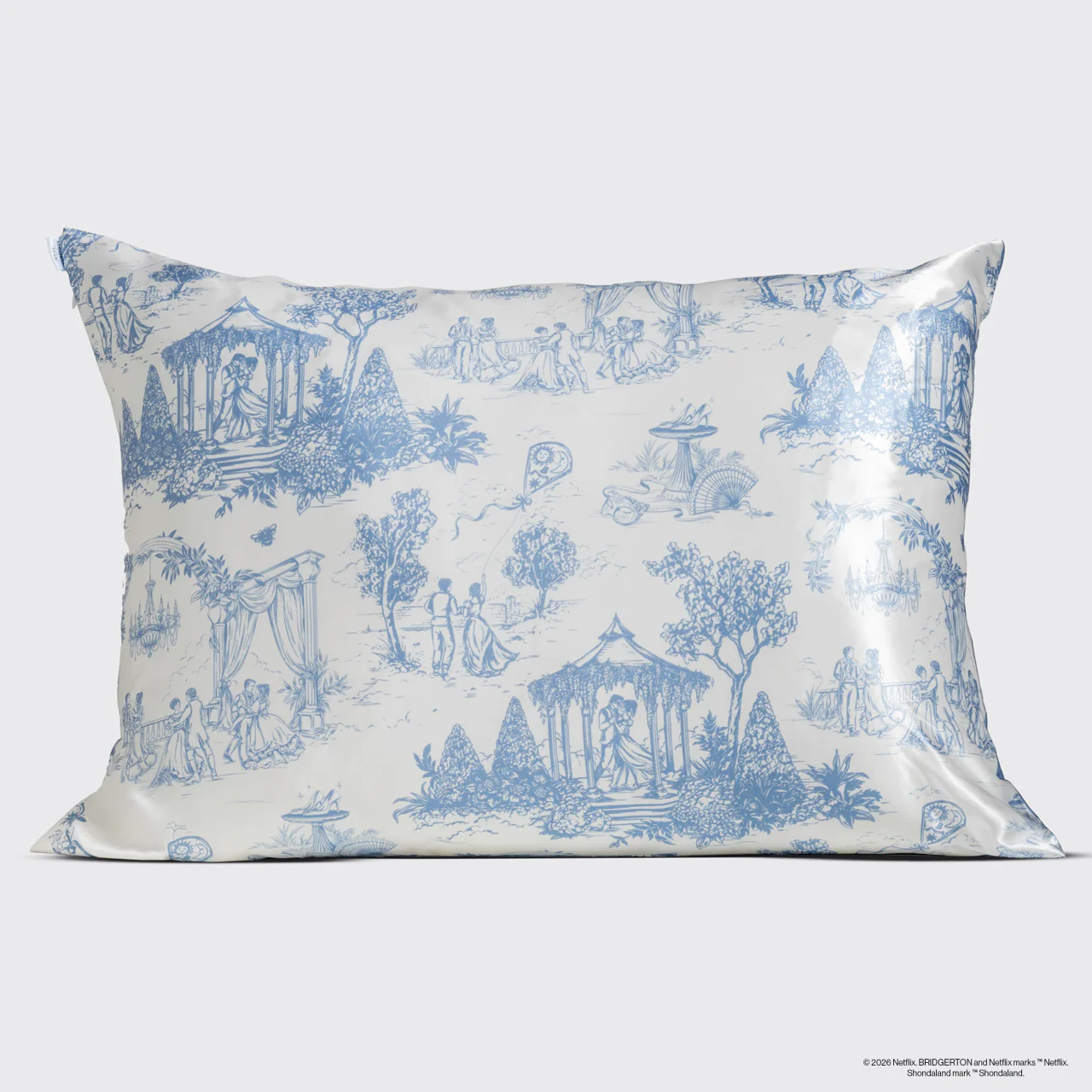 Bridgerton x Kitsch Satin Pillowcase in Garden Toile - Image 5