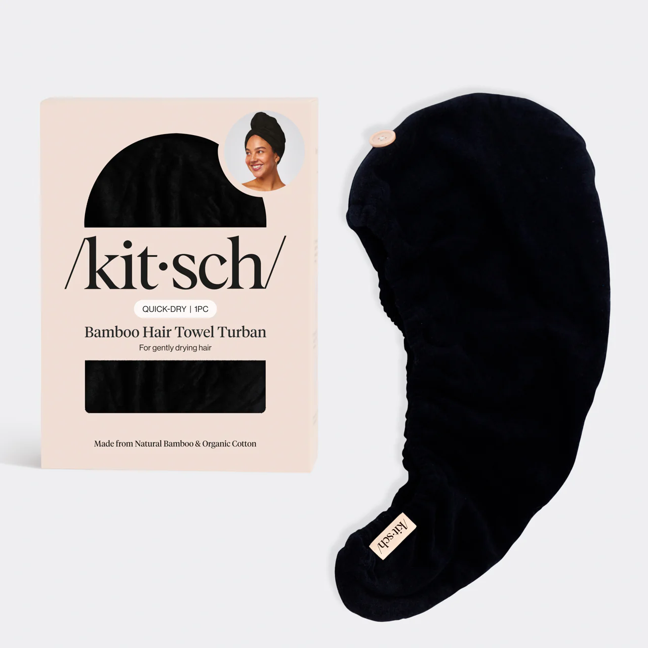 Microfiber Hair Towel - Black