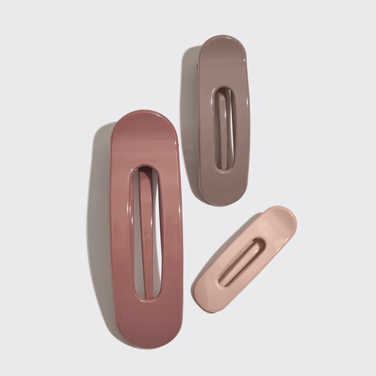 Flat Lay Claw Clip 3pc Flat  - Terracotta - Image 2