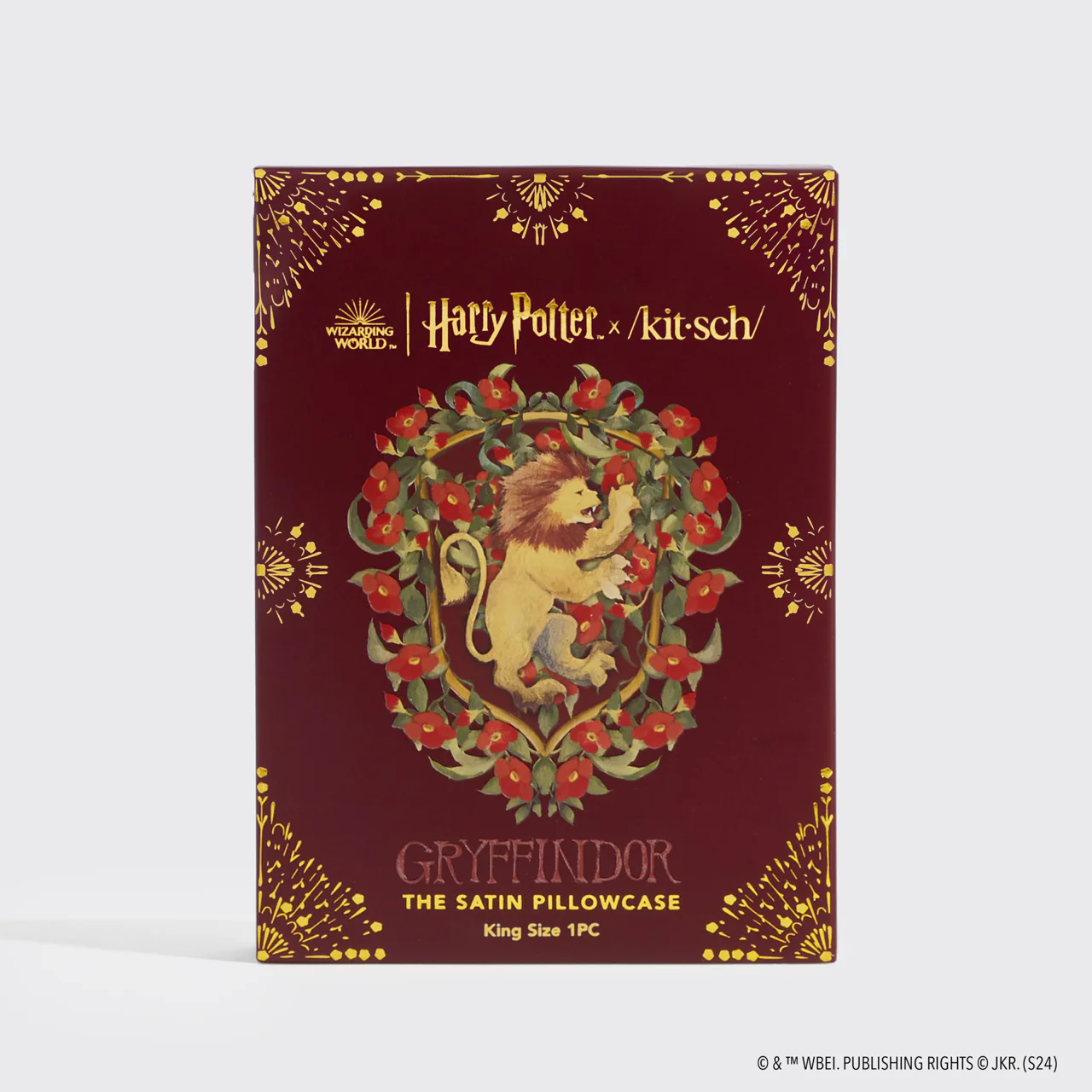 Kitsch x Harry Potter Satin Pillowcase in Gryffindor 2 Pack - King - Image 3
