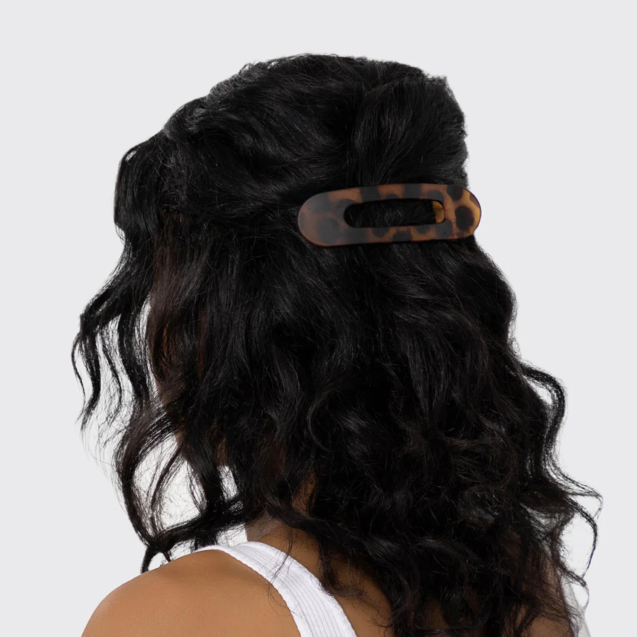Black & Tort Flat Lay Claw Clips 2pc Set - Image 5