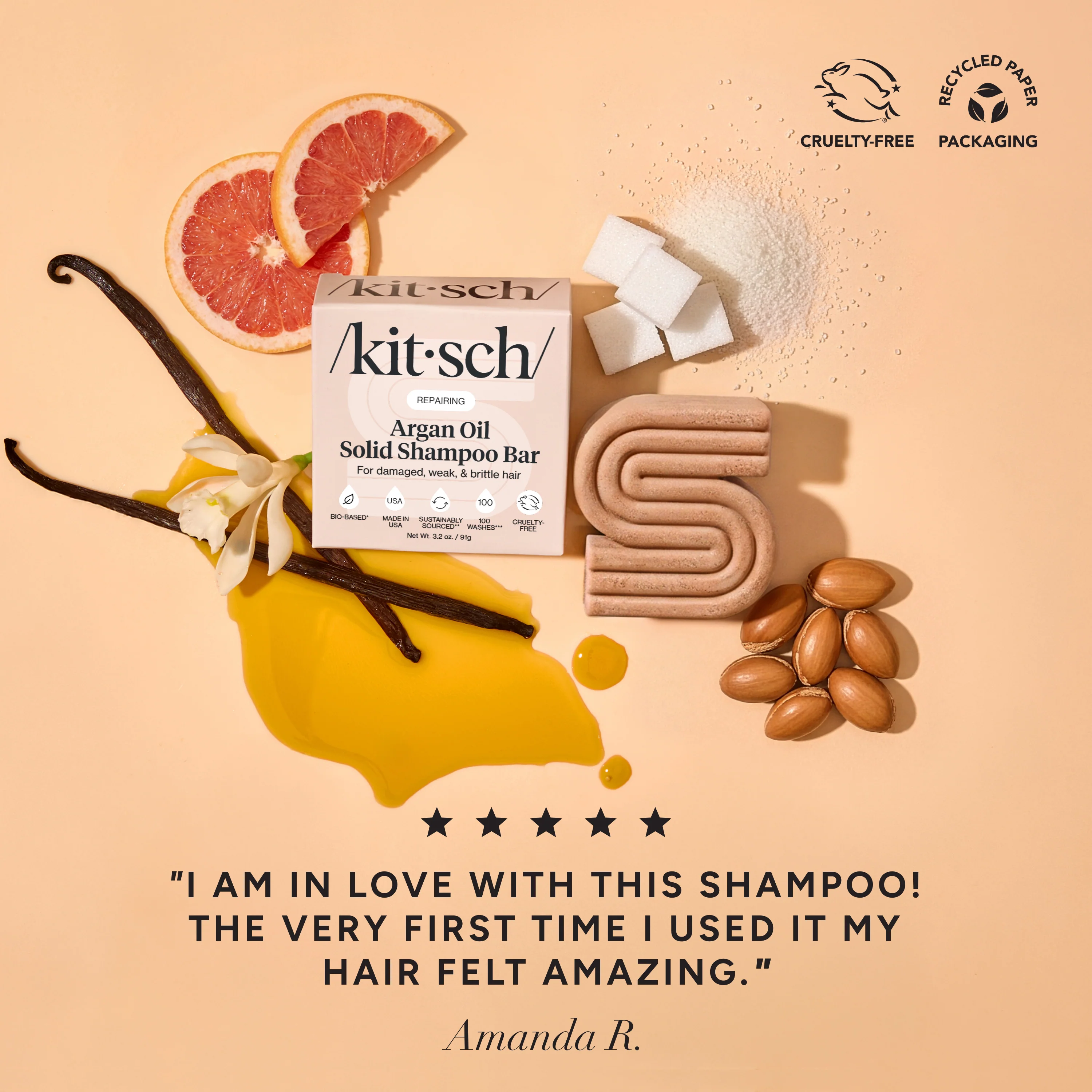 Repairing Argan Oil Shampoo & Conditioner Bar Combo - Image 4