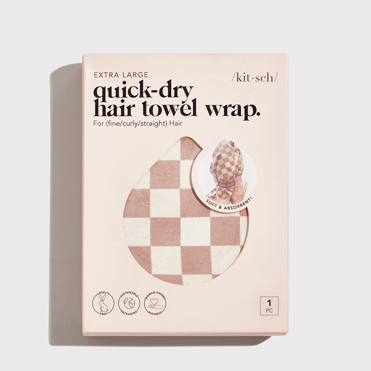 Satin Lined Flexi Shower Cap + XL Hair Towel Bundle - Image 7